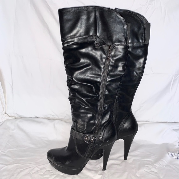 wide calf platform boots